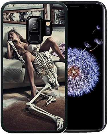 Samsung Galaxy S9 Case, Customized Black Soft Rubber TPU Case For Back Cover for 5.8 Inch Galaxy S9 2018 Ballet Sexy girl and skull