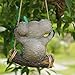 Agirlgle Animal Garden Statue - Cute Swing Koala Bear - Funny Outdoor Sculpture Ornaments Décor - Best Indoor Outdoor Figurines for Patio Yard Lawn House - Made of Resin