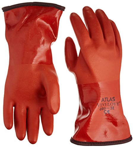 atlas glove 460 atlas vinylove guantes aislantes resistentes al frío - unidad: par único  - talla: mediana