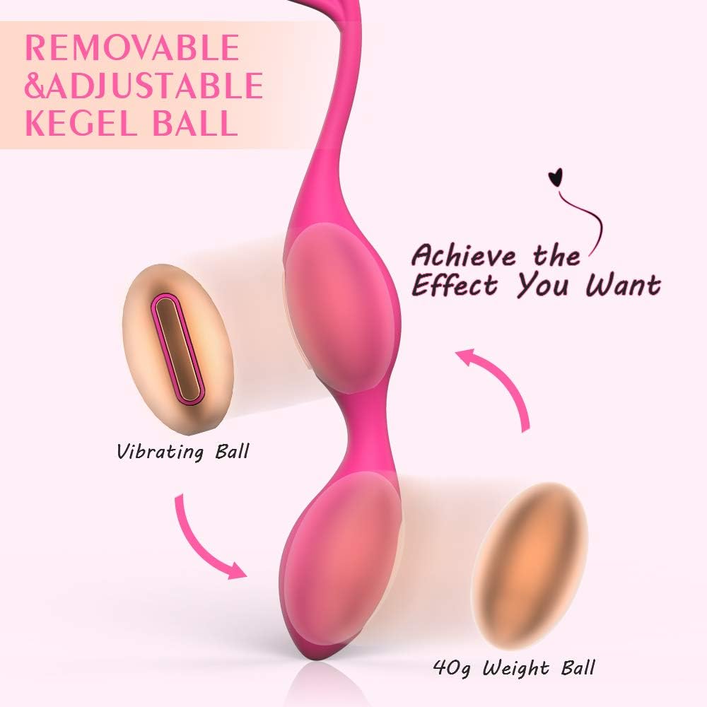 Kegel Balls Exerciser Weights, Allovers Detachable Remote Ben Wa Ball with 5 Vibration Modes for Bladder Control & Pelvic Floor Exercises: Health & Personal Care
