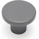 Ravinte Cabinet Knobs, 3 Pack Grey Dresser Drawer Pulls, 1-1/5 Inch | Grey Finish, Round Grip Design, Kitchen Cabinet Upgrade, For Dressers, Closet Doors, Drawers, Cupboards