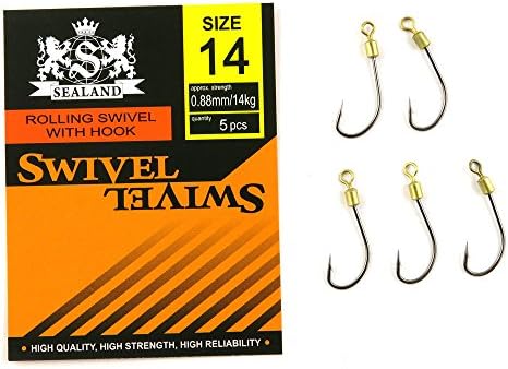 Fishing Swivel Sea Terminal Tackle Clip Connector Solid Coastlock Bulk Lots 01054 Rolling with Hook 14#