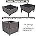 T4U Plastic Raised Garden Bed Brown, Assemble Elevated Planter Box Container Indoor Outdoor Use for Orchid Herb Aloe Succulent Cactus Patio Backyard Porch Home Garden Giftthumb 2