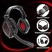 HUHD 2.4GHz Wireless Gaming Headset 7.1 Surround Sound Game Headphone Detachable Mic USB Transmitter with Optical Fiber and AUX Audio Jack for Switch PS4 PC Computer Laptop MACthumb 3