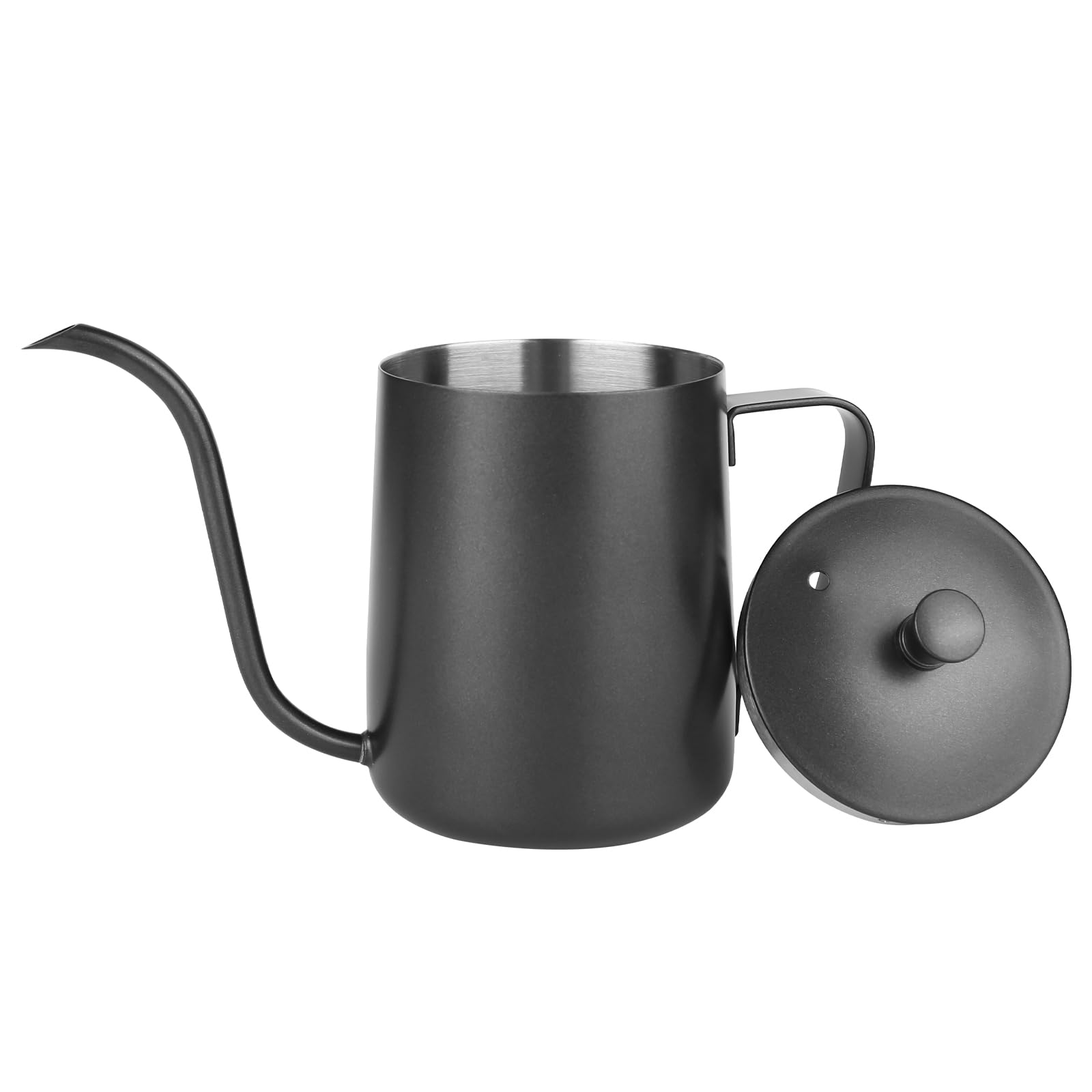 YHNDECO 350 ml Black Stainless Steel Mini Watering Can, Indoor Plants, Small Office Plants, Bonsai, Garden