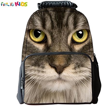 FOR YO KIDS Children's 3D Animal Cute Cat Pattern School Backpacks