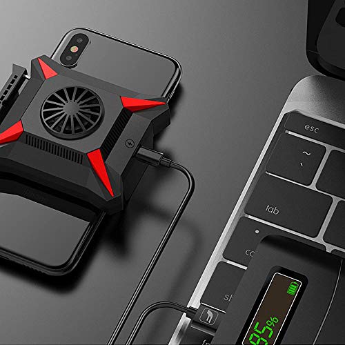 TEEPAO Water-Cooled Mobile Phone Radiator, Portable Semiconductor Refrigeration Phone Cooler for All Games, USB Personal Phone Cooling Fan Case for iPhone/Android - Black - Thumbnail 7