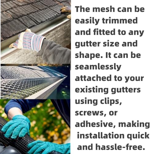 12.7CMX600CM Heavy Duty Aluminum Mesh Gutter Guard for Gutter Leaf Cutting 5" x 236"