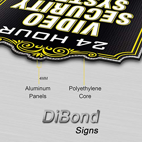 image for HISVISION Video Surveillance Yard Sign, 24 Hour Security Camera System