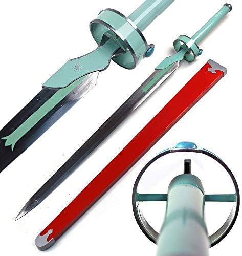 Sword Art Online SAO Steel Sword with Sheath-Kirito Elucidator, Asuna, Kirigaya