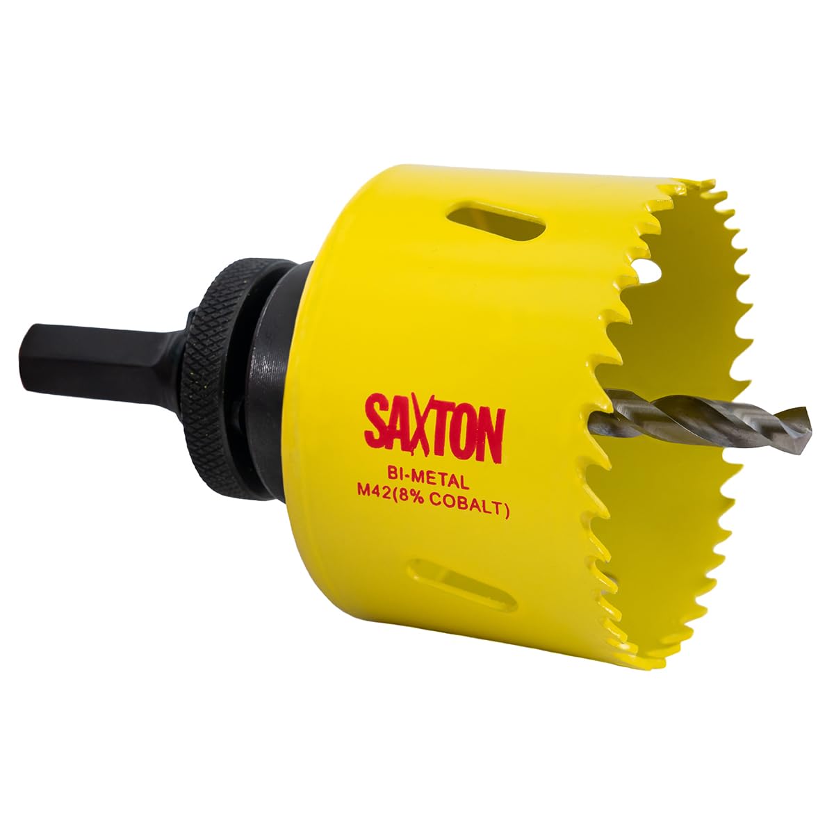 Saxton HSS Hole Saw Cutter M42 Bi-Metal 8% Cobalt Heavy Duty + Arbor (14mm – 230mm) (73mm + Arbor)