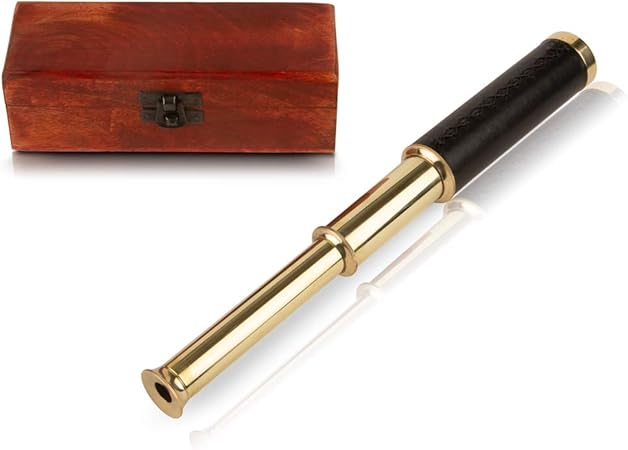 Amazon Co Jp 12インチ ヴィンテージ アンティーク 手持ち 調節可能 ズーム可能 単眼鏡 航海 真鍮 望遠鏡 銅仕上げ 手作り木製ボックス ネイビー 海賊 ナビゲーション スパイグラス 海賊 アクセサリー 子供用 ギフト カメラ