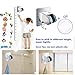 Adhesive Shower Head Holder With Hanging Hook,Handheld Shower Head Bracket Bidet Shattaf Spray Adjustable Handheld Shower Head Wall Mount Showerheads Holder With Adhesive 3M Stick Disc