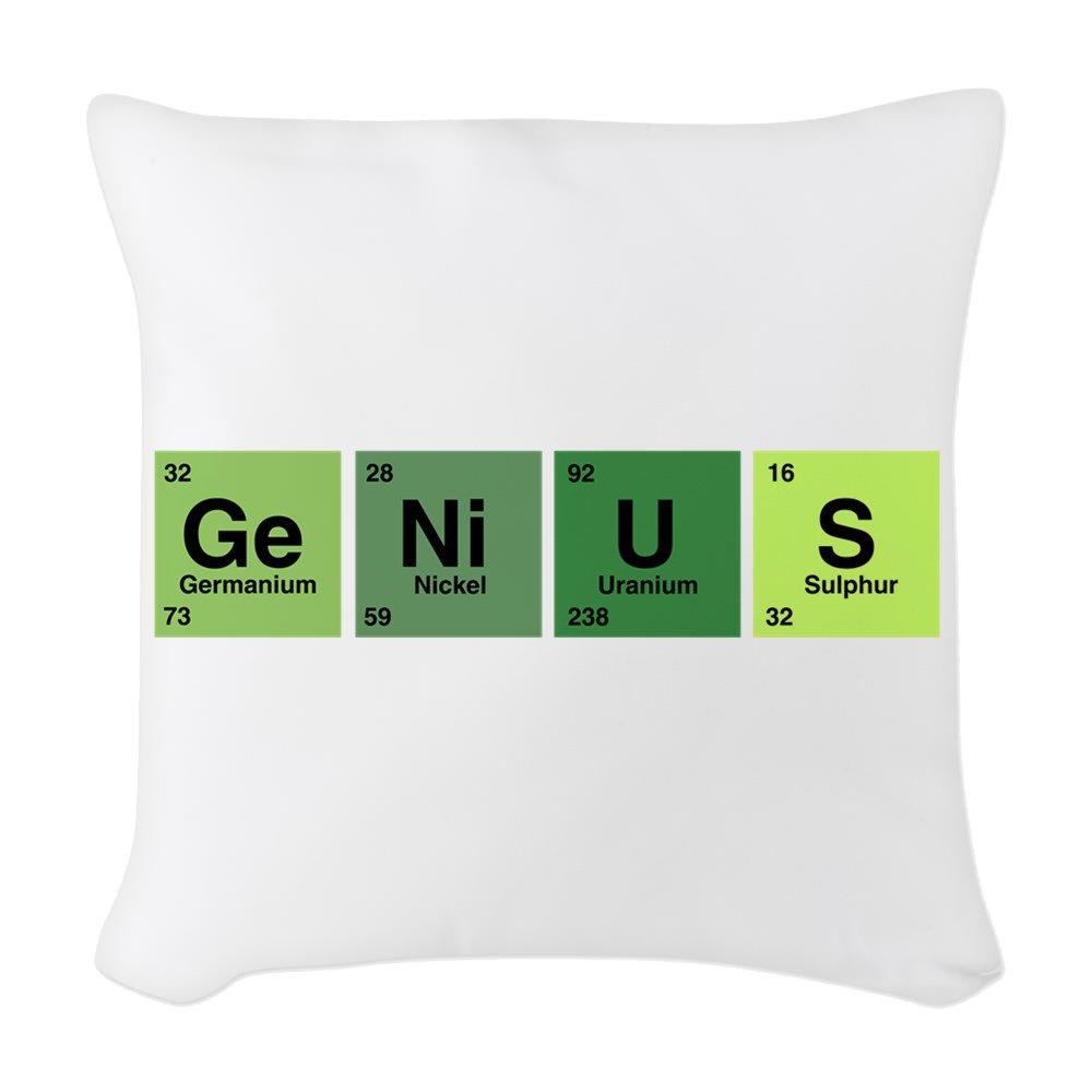 Amazon Com Woven Throw Pillow Genius Periodic Table Of