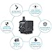 Submersible Water Pump 95GPH (350L/H) Professional Ultra-quiet Mini Water Pump for Aquarium,Garden,Pond,Fish Tank and Fountain with 6.2ft UL Listed Power Cord