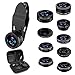 AiKEGlobal - Phone Lens with 9 in 1 Wide Angle Lens, Macro Lens, Fisheye Lens, 2X Telephoto Lens, CPL Lens, Starbrust and Kaleidoscope Lens Phone Camera Lens Kit for iPhone, Samsung, Most Smartphone