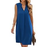 ANFTFH Women's Sleeveless Dresses 2026 V Neck Casual Trendy Dresses(S-2XL)
