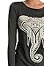 NBU Women's Long Sleeve Elephant Patch Tunics Top