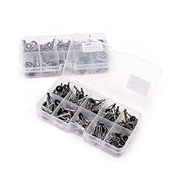 Kadaon-80x-in-Box-Small-Freshwater-Fishing-Rod-Parts-Tip-Tops-Stainless-Repair-Guides-DIY-Set-Kits