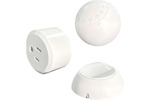 GUANKE Wireless PIR Motion Sensor Switch with Outlet Adjustable Sensing/Delay Dual Wiring - Brightness Sensing for Home Office Garage Bedroom - Easy Install for Lights Fans