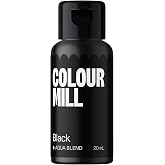 Colour Mill Aqua Blend Water-Based Food Coloring, 20 Milliliters Black