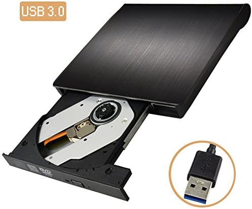 External DVD CD Drive,NOAUKA USB 3.0 Ultra Slim Portable CD/DVD +/- RW Drive Burner DVD Player External Rom Rewriter Super Drive for Notebook Laptop PC Desktop Computer Windows 7,8,10,Mac OSX,Linux
