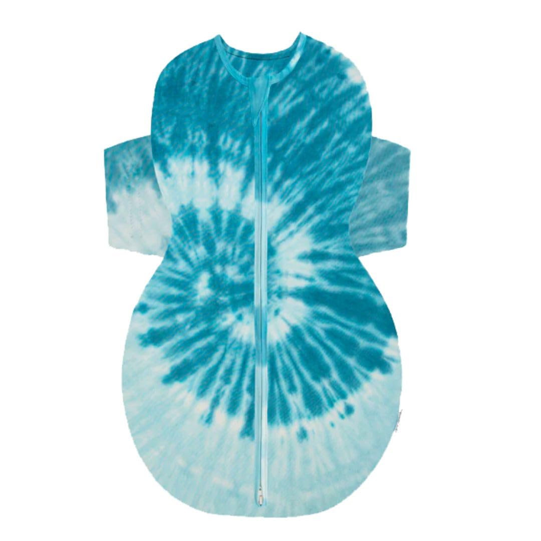 Photo 1 of Happiest Baby SNOO Sleep Sack - 100% Organic Cotton Baby Swaddle Blanket - Doctor Designed Promotes Healthy Hip Development (Tie Dye Blue, Large)