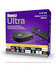 Roku Ultra | Streaming Device HD/4K/HDR/Dolby Vision with Dolby Atmos, Bluetooth Streaming, and Roku Voice Remote with Headphone Jack and Personal Shortcuts, includes Premium HDMI Cable