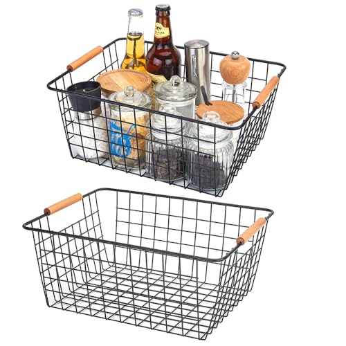LeleCAT Large Black Wire Basket