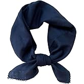 Pemilosci Premium Double Layer Cotton Bandana Head Hair Neck Scarf Scarves, Headband, Head Wrap for Women 28 x 28 inch