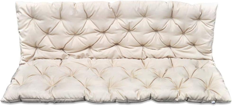 Amazon Com Vidaxlindoor Outdoor High Back Chair Cushion Patio Wicker Seat Cushions Loveseat Lumbar Pillows For Patio Furniture Loveseat Bench Swing Chair Porch Cream 59 X 38 6 L X W Garden Outdoor