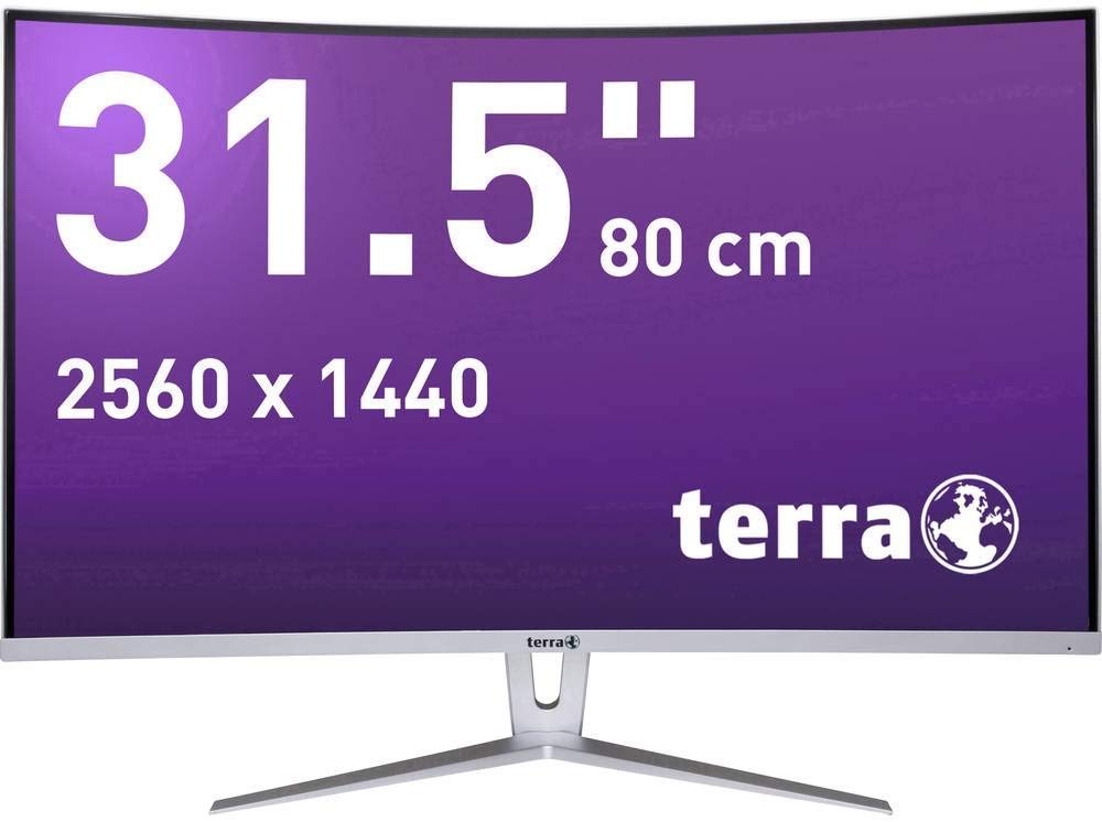 Wortmann AG TERRA LCD/LED 3280W LED display 80 cm (31.5") Wide Quad HD Curved Silver,White