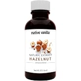 Pure Hazelnut Flavor Extract for Baking - 4 Fl Oz - Native Vanilla | Perfect for Cooking, Baking, and Dessert Crafting