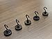NEO Magnetics Neodymium Magnetic Hooks Black, N50 Pack of 5, 1