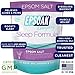 Epsoak Epsom Salt 6 lb. Magnesium Sulfate USP. (Qty. 3 x 2lb. Bag), Lavender Sleep Formula, Resealable Epsom Salt Bag, Made in The USA, Cruelty-Free Certified