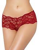 I wish Women's Sexy Stretched Lace Boyshort Panty