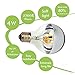 Luxon 4w G80 Led Bulb with Mirror, E26 Medium base,Half Chrome Siliver Globe Shape Bulb ,Energy Saving Warm White 2700k, Non-dimmable