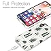 iPhone X case, Sankton Slim-Fit Anti-Scratch Shock-Proof Anti-Finger IMD Soft TPU cover with Design Pattern for iPhone X 2017 (Cacti)