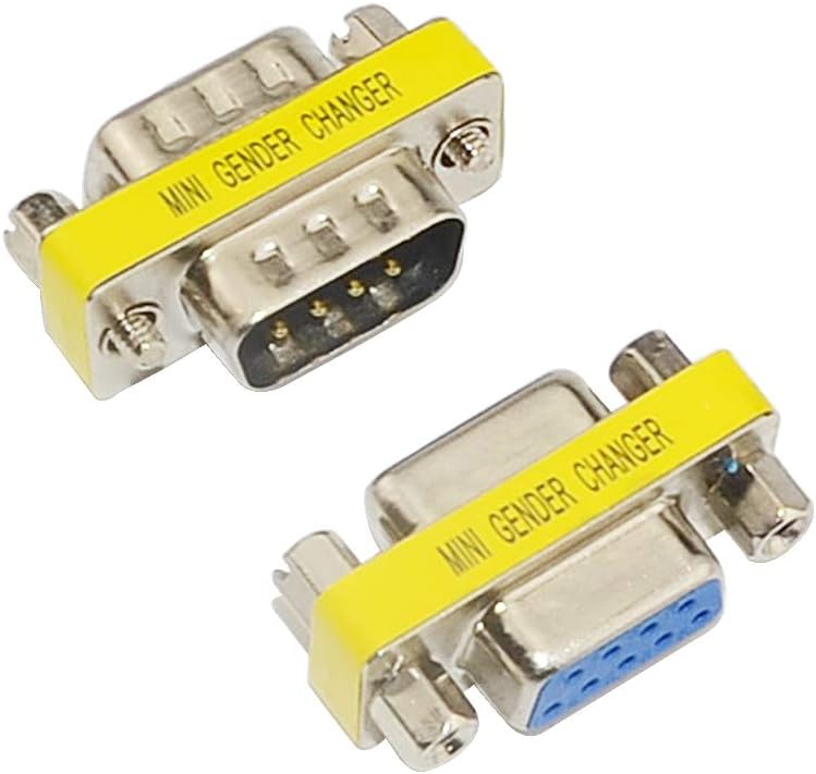 BGTXINGI 20PCS(10Pairs) DB9 9 Pin Male to Male Female to Female RS-232 Plate Insert Type Connectors Serial to Terminal Cable Gender Changer Coupler Adapter Assortment Kit - Image 4