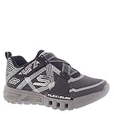 Skechers Boy's Flex-Glow - Parrox, Casual, Navy/Orange, 3 M US Litte Kid