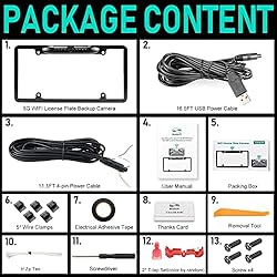 WiFi License Plate Backup Camera, GreenYi 5G