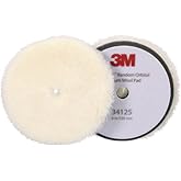 3M Perfect-It Random Orbital Medium Wool Compounding Pad, 34125 | 6 inch, White, 2 Pads, Orbital Pads for Automotive Compounding and Polishing