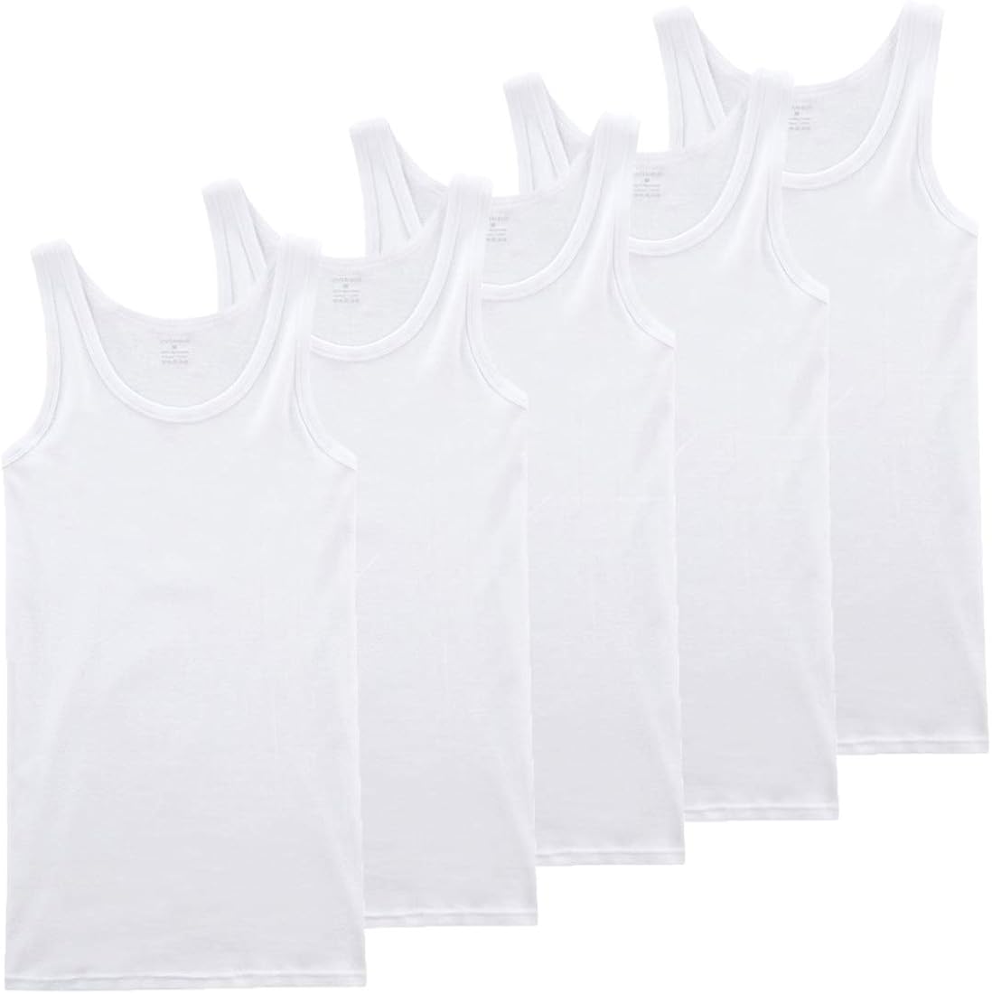 Farchat Unterhemd Herren Tank Top 5er Pack gek/&auml;mmte Feinripp-Baumwolle Verschiedenen Gr/&ouml;/&szlig;en