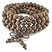 INBLUE 8MM 108 Wood Beads Bracelet for Men Women Boys Girls Rosary Beads Tibetan Buddha Sandalwood Bracelet for Buddhist Prayer Mala Necklace Bracelet Chinese Knot Gift Jewelry