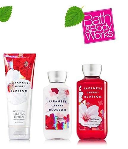 Bath & Body Works Signature Collection " Japanese Cherry Blossom" Gift Set ~ Body Cream ~ Shower Gel & Body Lotion ~
