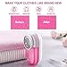 KOODER Sweater Shaver, Double Battery Lint Remover, Efficient and Durable Sweater Fabric Shaver,with Protective Cover Prevent Fabric Damaged (Pink)