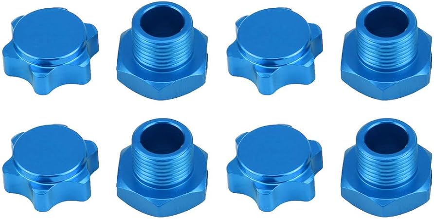 KIMISS 17mm Sechskantadapter Set - RC Auto Adapter Für Sakura D4 HSP 94123 1/10 (Rot)