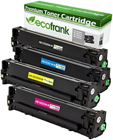 EcoFrank Compatible Toner Cartridge Replacement for HP 128A CE320A CE322A CE323A CE321A (Black, Cyan, Magenta, Yellow)