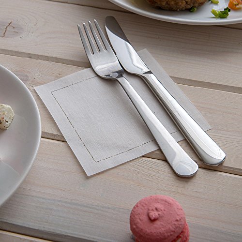 image for Napluxe Organic Cotton Cocktail Beverage Napkins - Soft and Durable 4.