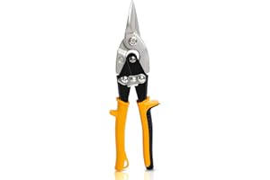 HHH HIKECUCAN 10 Inch Aviation Tin Snips, Heavy Duty Metal Cutter Shears for Cutting Sheet Metal, Straight Cut, Chrome Vanadium Steel